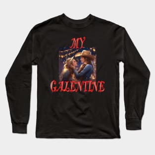 Galentines day cowgirls in love Long Sleeve T-Shirt